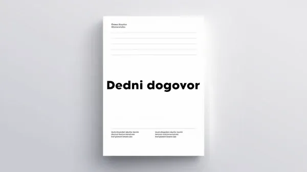 Dedni dogovor vzorec